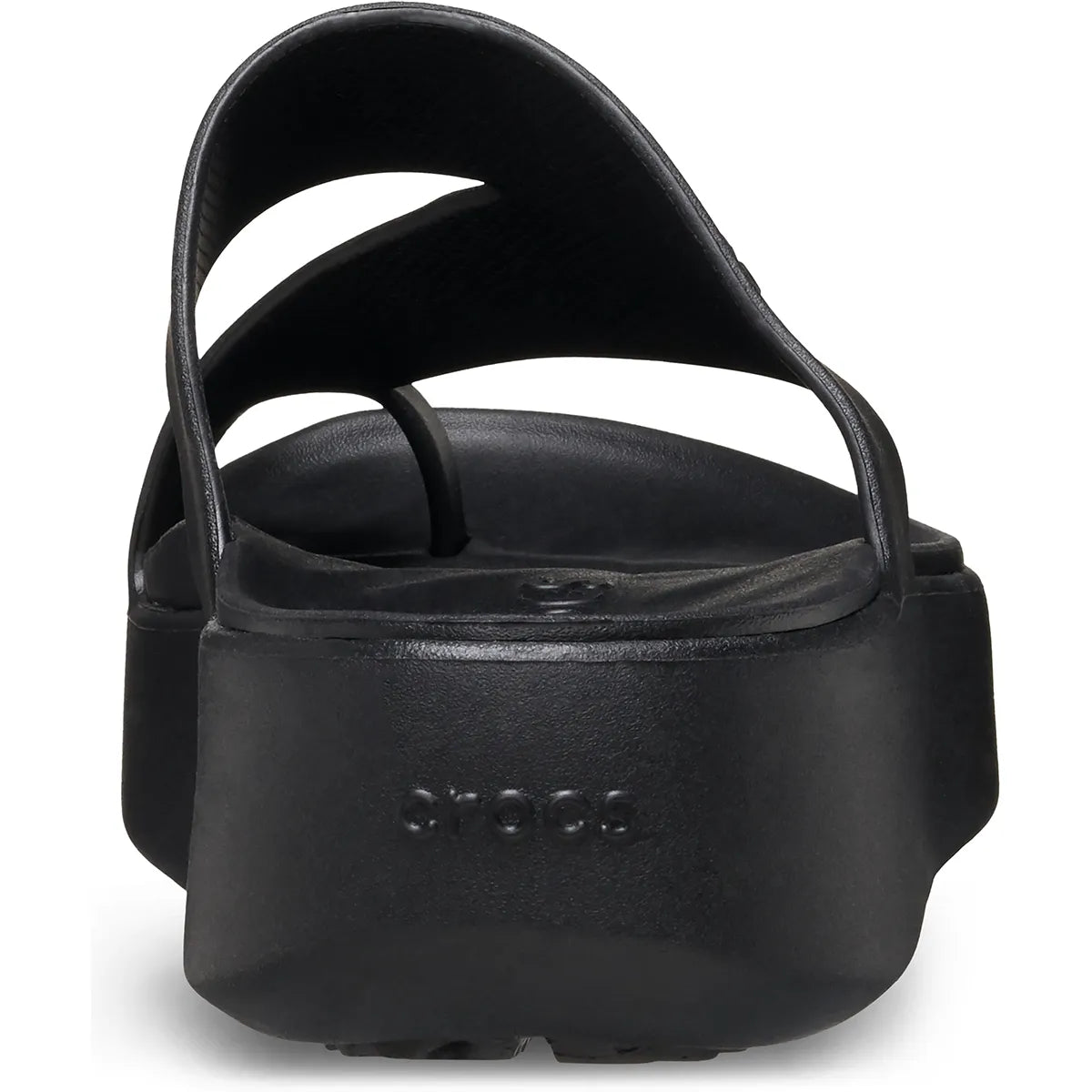 crocs getaway platform loop πίσω όψη ζευγάρι σε μαύρο χρώμα