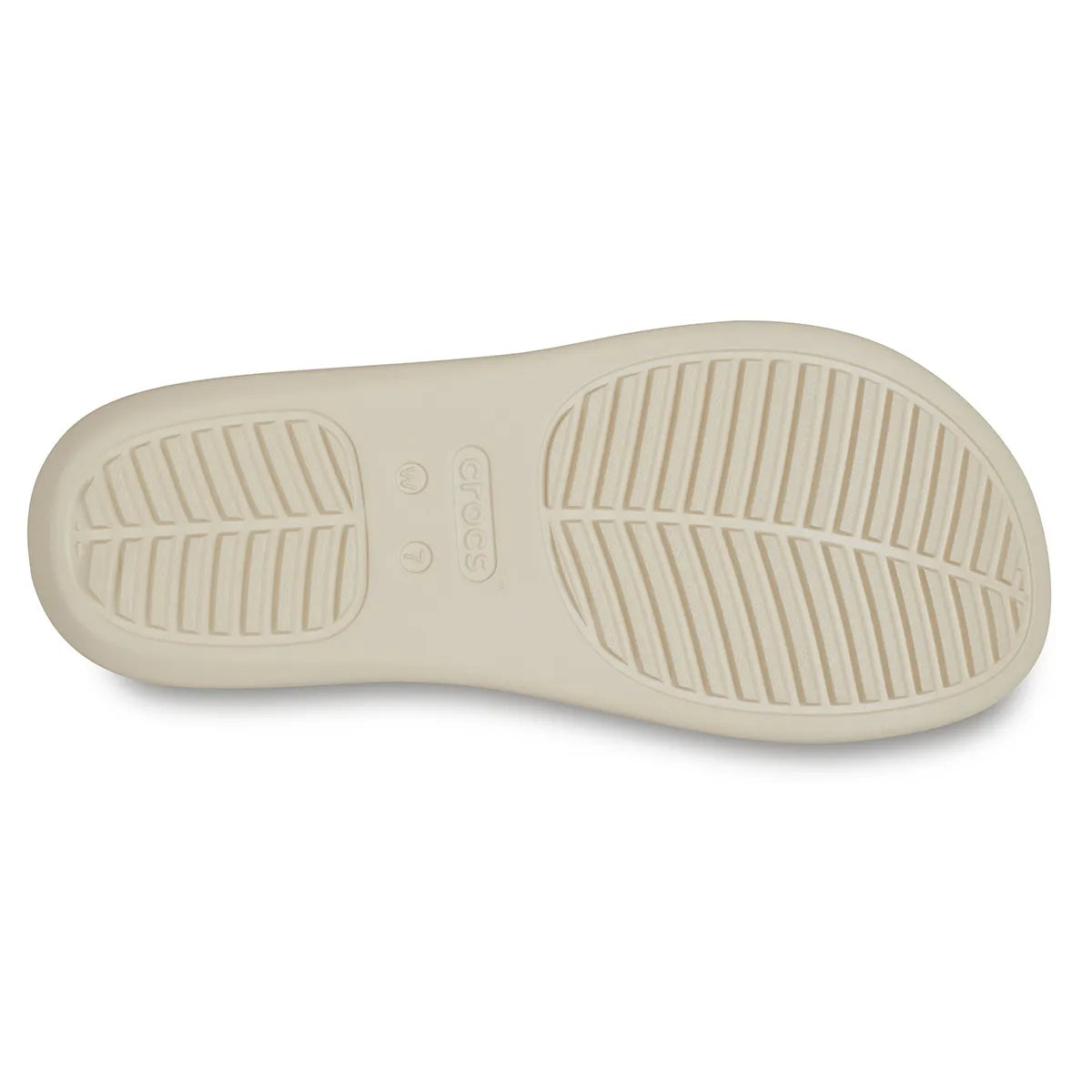Crocs Platform Toe Loop Μπεζ κάτω όψη σόλας