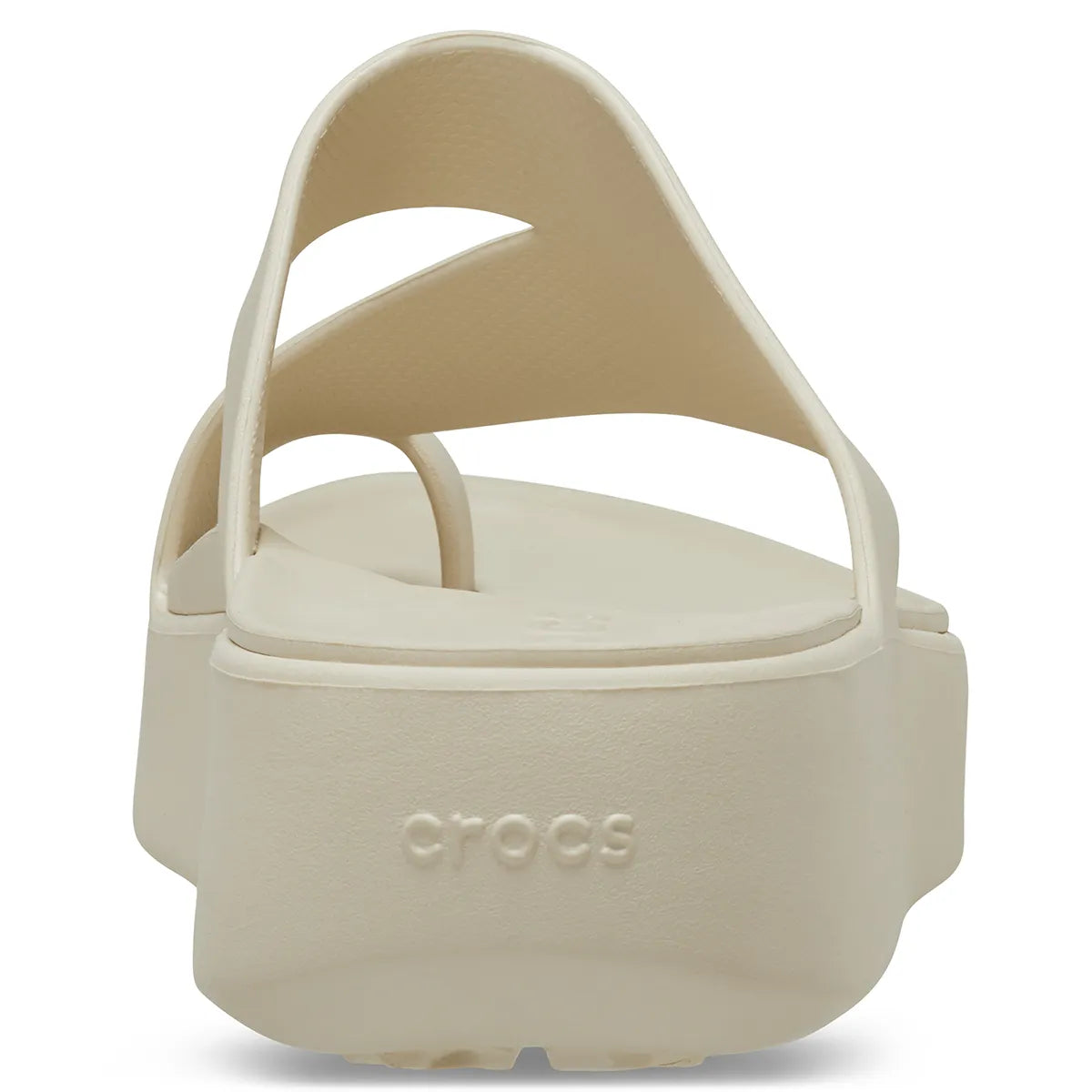 Crocs Platform Toe Loop Μπεζ πίσω όψη