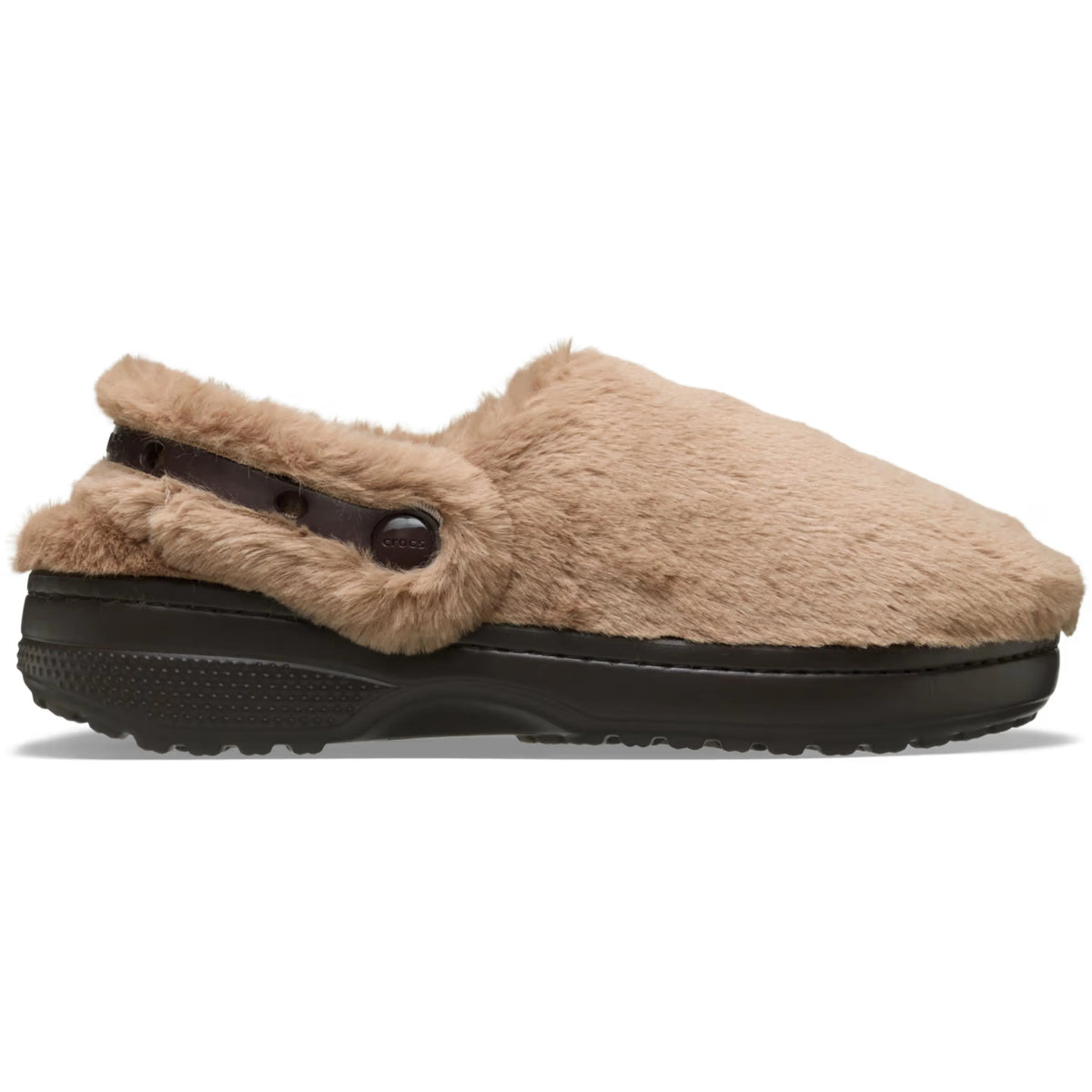 Crocs Unfurgettable Cozy Clog Milk Chocolate γυναικεία σαμπό πλάγια έξω