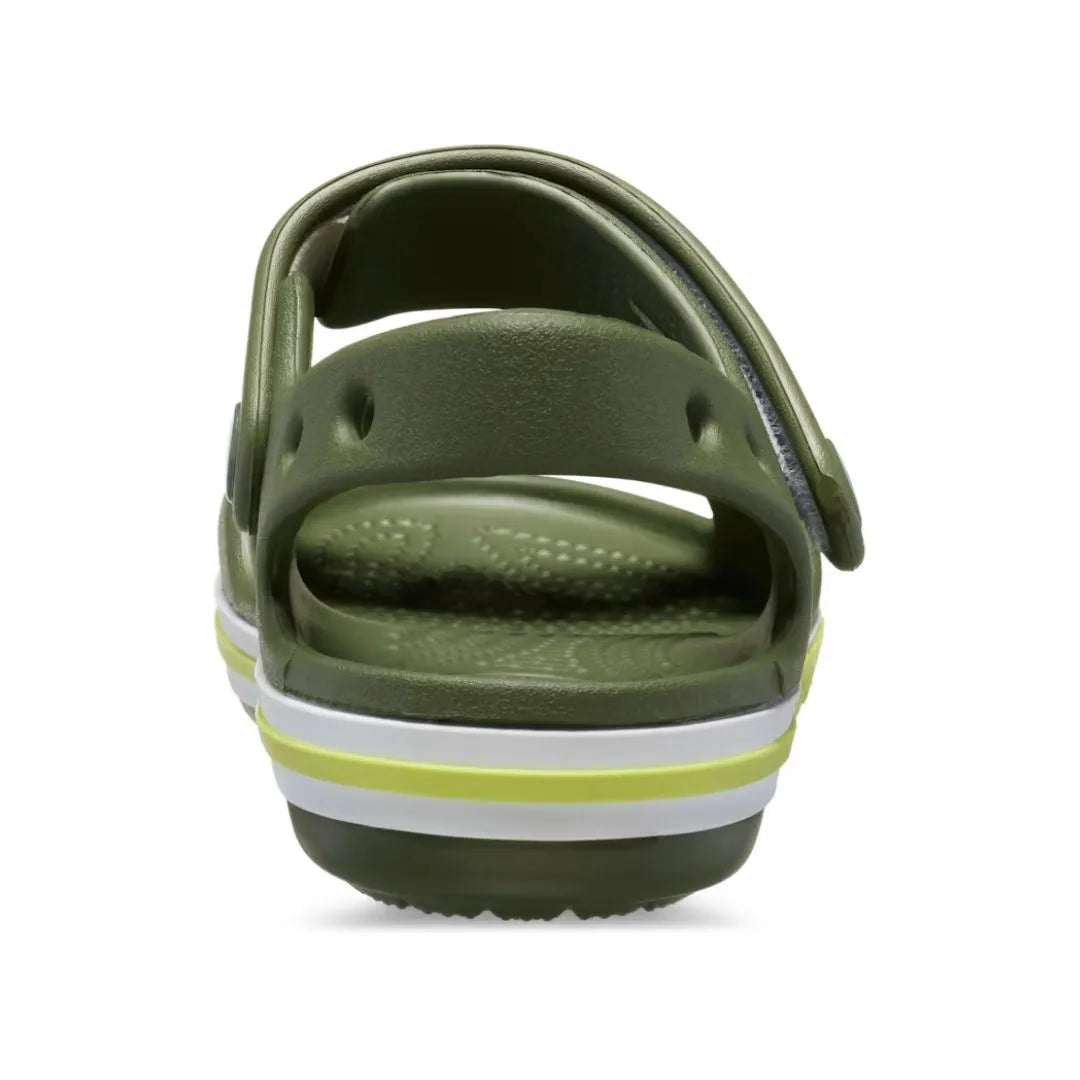 Crocs Bayaband Sandal Kids με λογότυπο στη φτέρνα, πίσω προβολή Army Green
