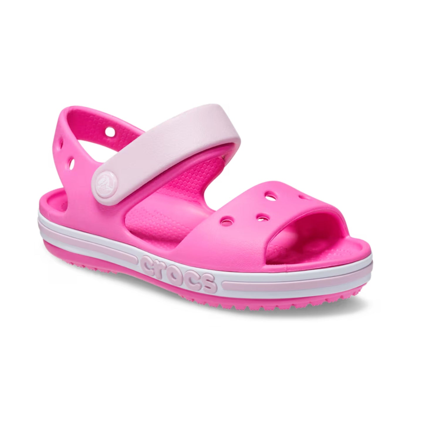 Crocs Bayaband Sandal Kids σε  θέαση 3/4 , λεπτομέρεια στη σόλα