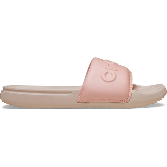 crocs all day slide women πλάγια όψη εξωτερική πλευρά, χρώμα powder Pink