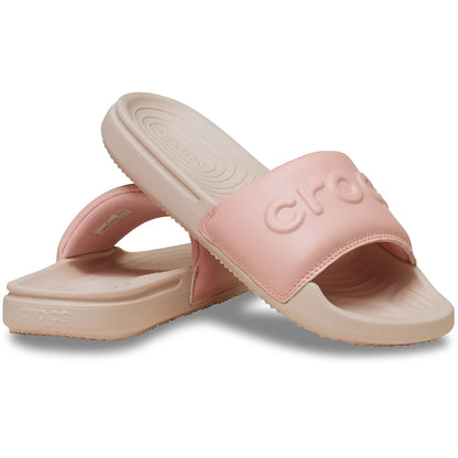 crocs all day slide women όψη 3/4 εσωτερική πλευρά, χρώμα powder Pink