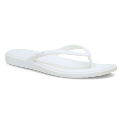 crocs miami flip όψη 3/4 εξωτερική πλευρά σε χρώμα chalk