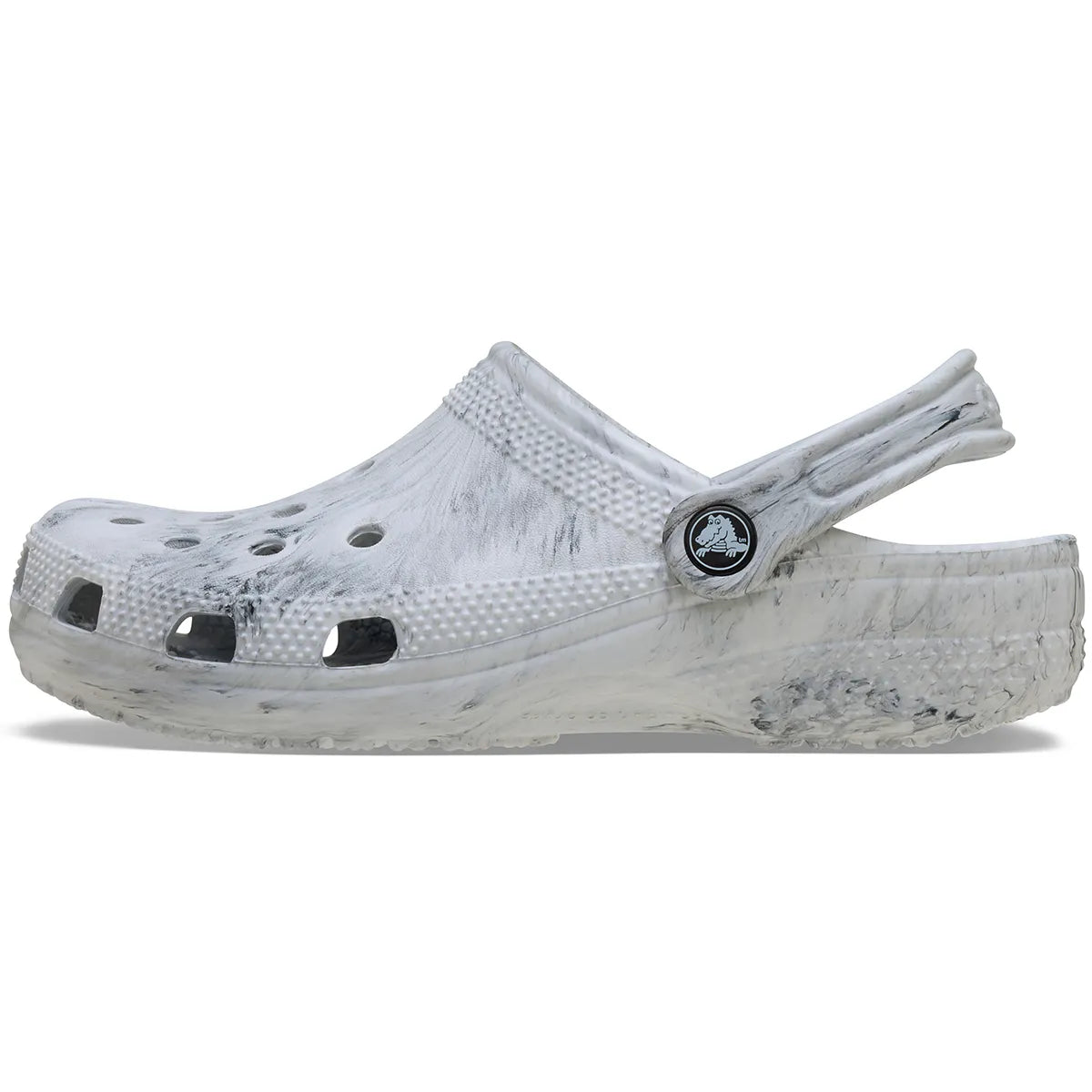 crocs watercolor marbled clog πλάγια όψη εξωτερική πλευρά no2, γκρι χρώμα