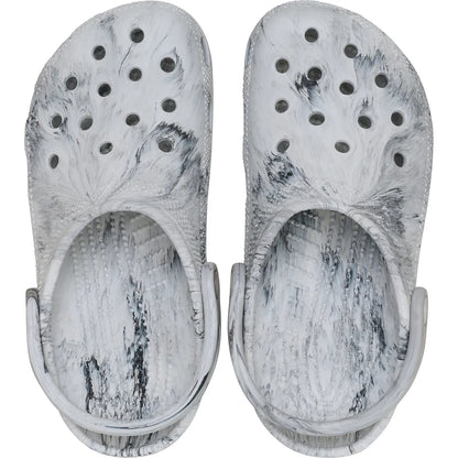 crocs watercolor marbled clog πάνω όψη ζευγάρι, γκρι χρώμα