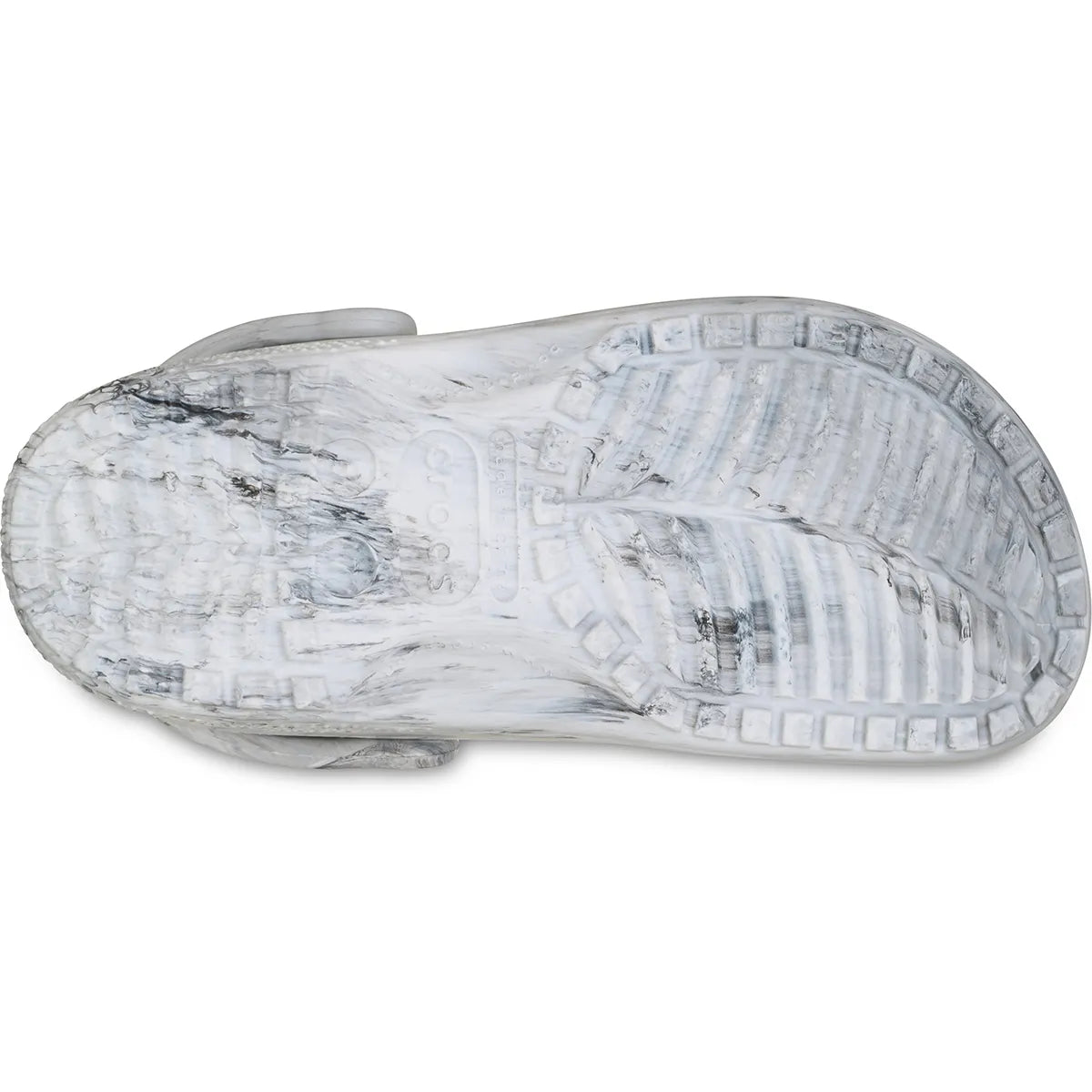 crocs watercolor marbled clog κάτω όψη σόλας, γκρι χρώμα