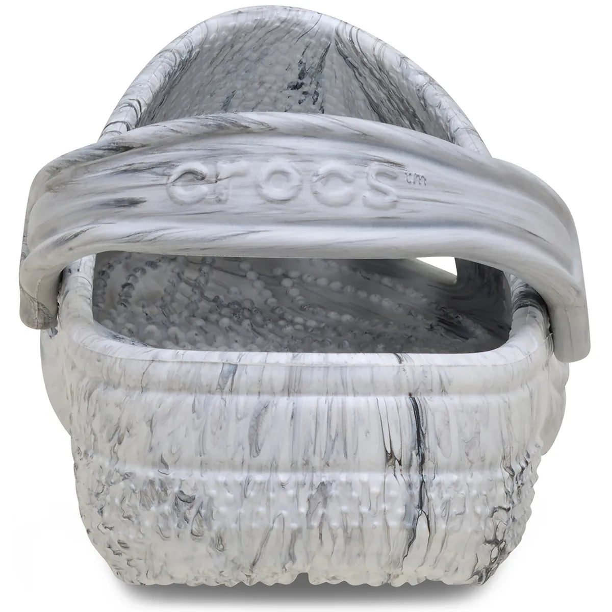 crocs watercolor marbled clog πίσω όψη ζευγάρι, γκρι χρώμα