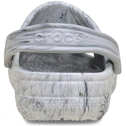 crocs watercolor marbled clog πίσω όψη ζευγάρι, γκρι χρώμα