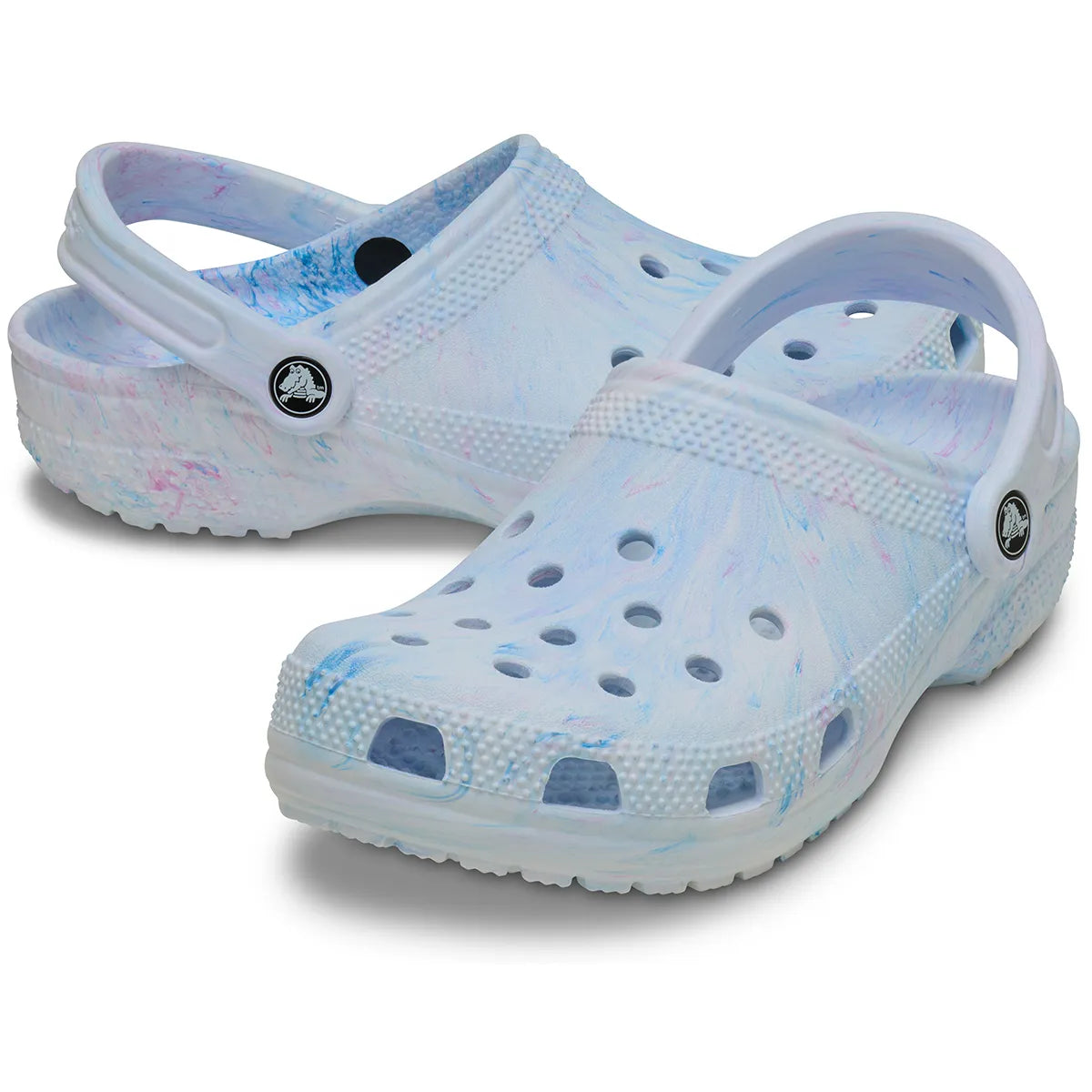 crocs classic marbled clog oxygen swirl unisex σαμπό όψη 3/4 εξωτερική πλευρά