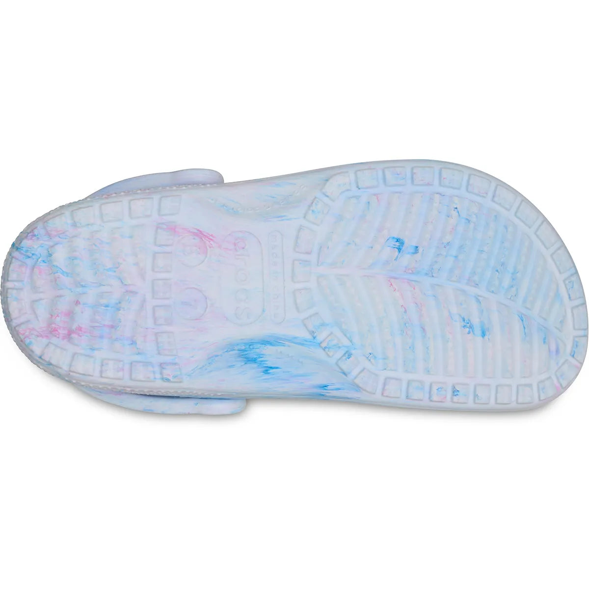 crocs classic marbled clog oxygen swirl unisex σαμπό κάτω όψη σόλας