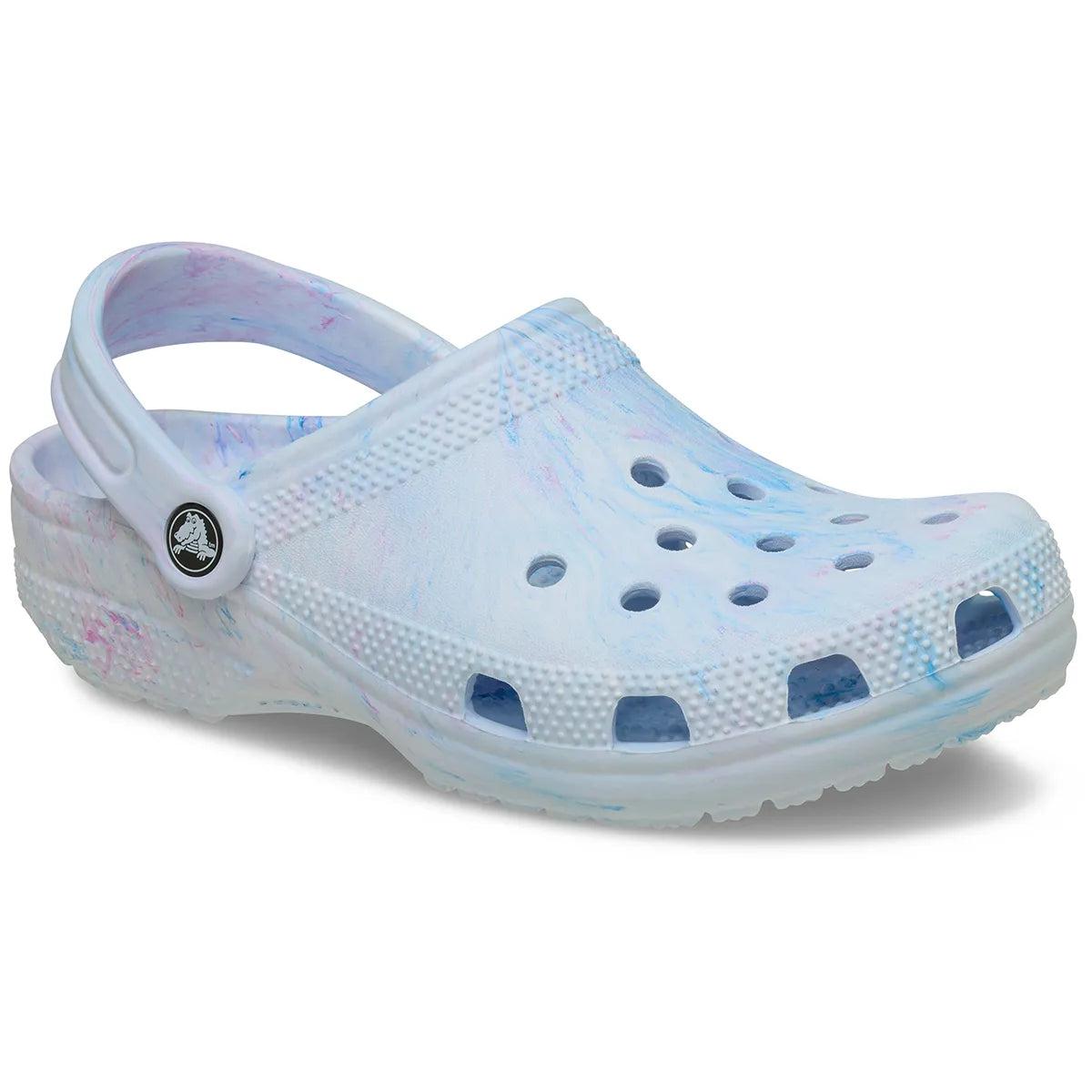 crocs classic marbled clog oxygen swirl unisex σαμπό όψη 3/4 εξωτερική πλευρά