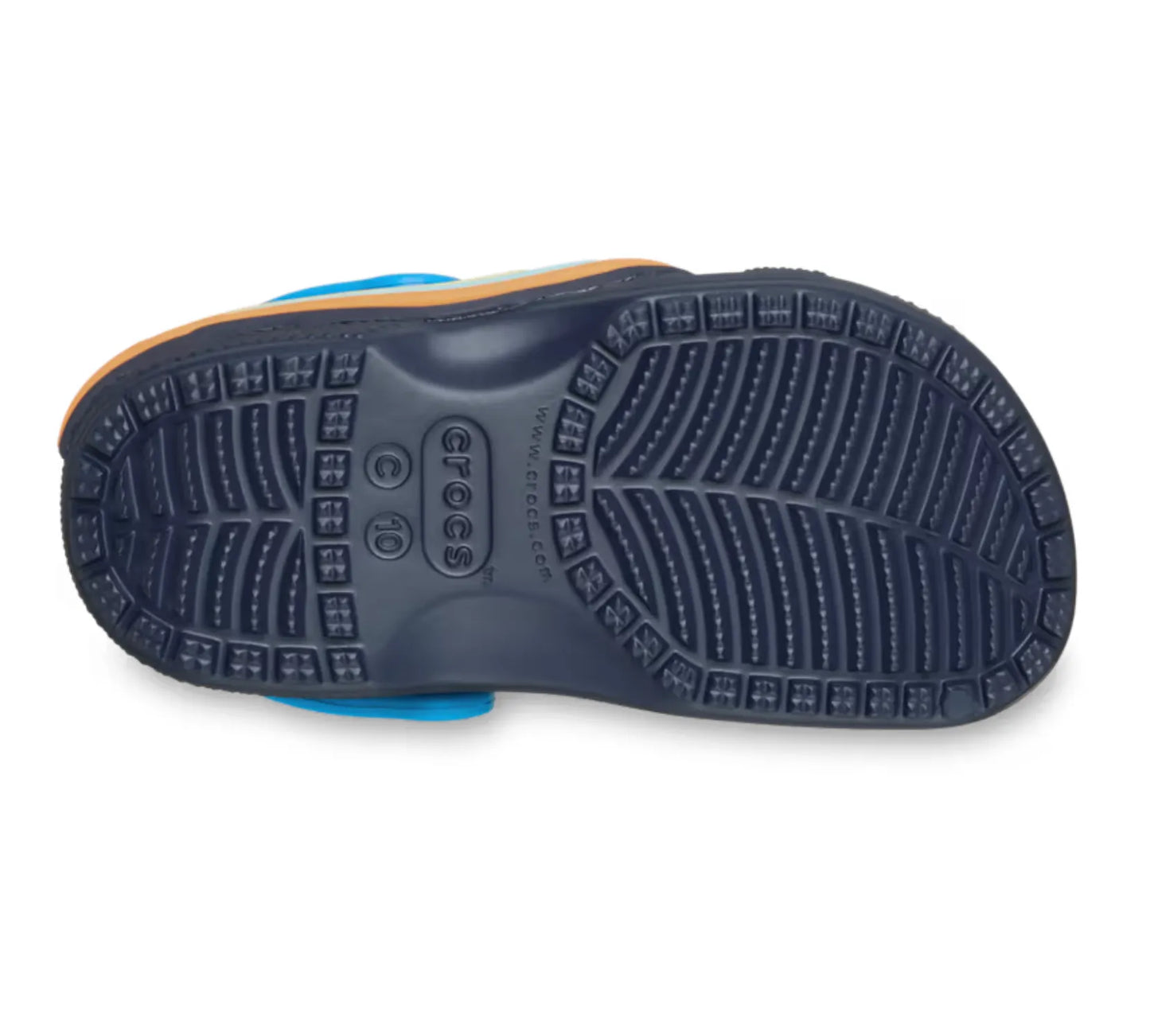  Crocs Classic UFO Lights Clog T μπλε, κάτω όψη με φωτιζόμενο UFO