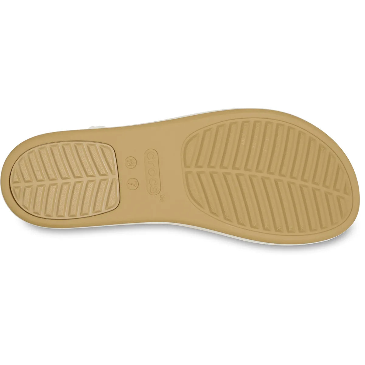 crocs brooklyn matte wrap low wedge κάτω όψη σόλα, μπεζ χρώμα
