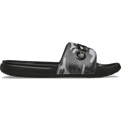 crocs all day slide men πλάγια όψη εξωτερική πλευρά, χρώμα Μαύρο Γκρι Κάμο