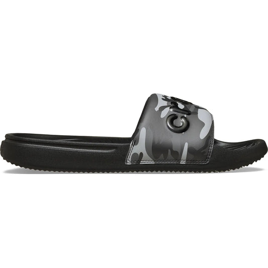 crocs all day slide men πλάγια όψη εξωτερική πλευρά, χρώμα Μαύρο Γκρι Κάμο
