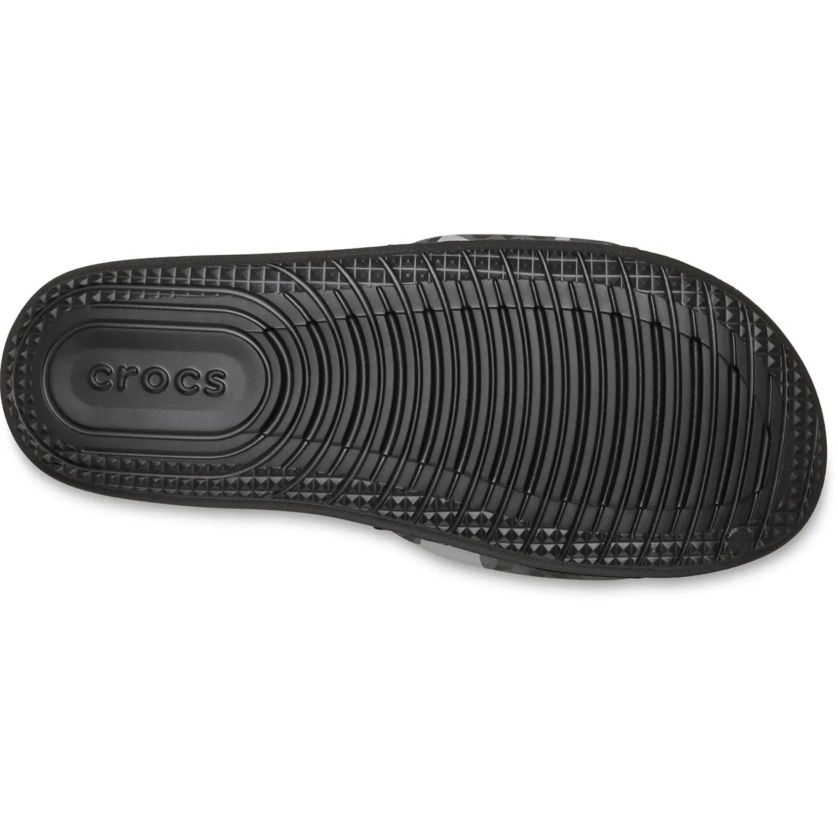 crocs all day slide men κάτω όψη σόλα, χρώμα Μαύρο Γκρι Κάμο
