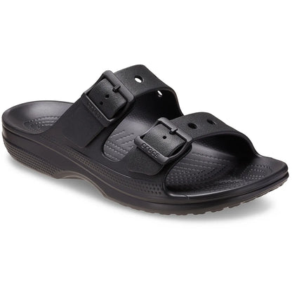 crocs mens saturday sandals όψη 3/4 εξωτερική πλευρά, μαύρο χρώμα