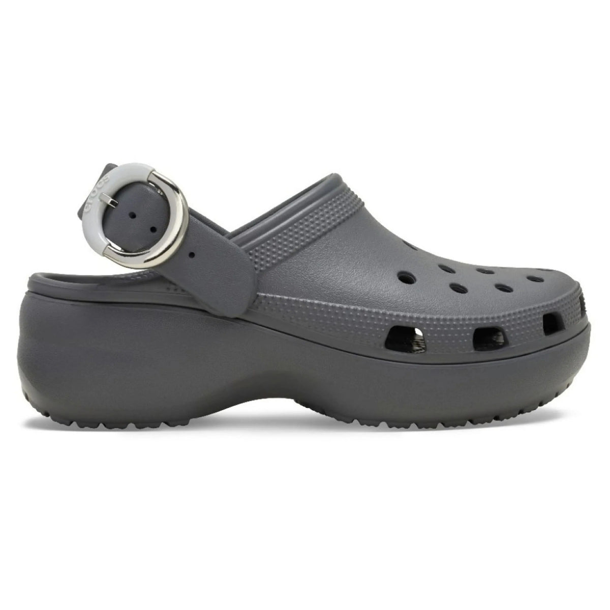 Crocs Classic Platform Buckle Clog 213230-0YK Carbon γυναικεία σαμπό πλάγια έξω