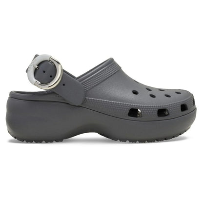Crocs Classic Platform Buckle Clog 213230-0YK Carbon γυναικεία σαμπό πλάγια έξω