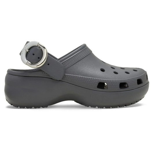 Crocs Classic Platform Buckle Clog 213230-0YK Carbon γυναικεία σαμπό πλάγια έξω