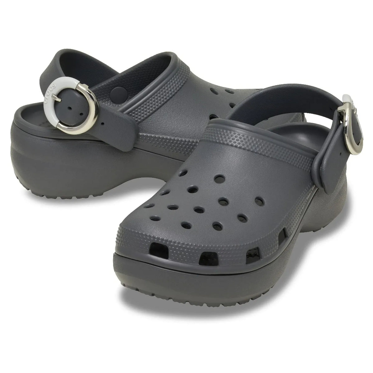 Crocs Classic Platform Buckle Clog 213230-0YK Carbon γυναικεία σαμπό ζευγάρι