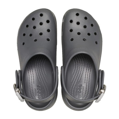 Crocs Classic Platform Buckle Clog 213230-0YK Carbon γυναικεία σαμπό πάνω όψη