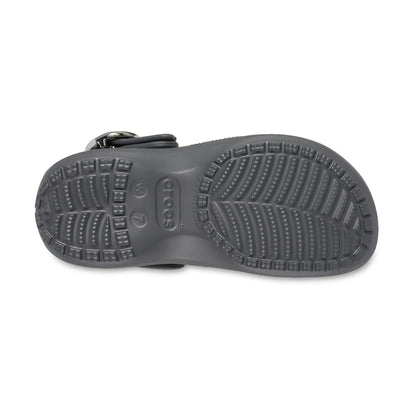 Crocs Classic Platform Buckle Clog 213230-0YK Carbon γυναικεία σαμπό κάτω όψη σόλας