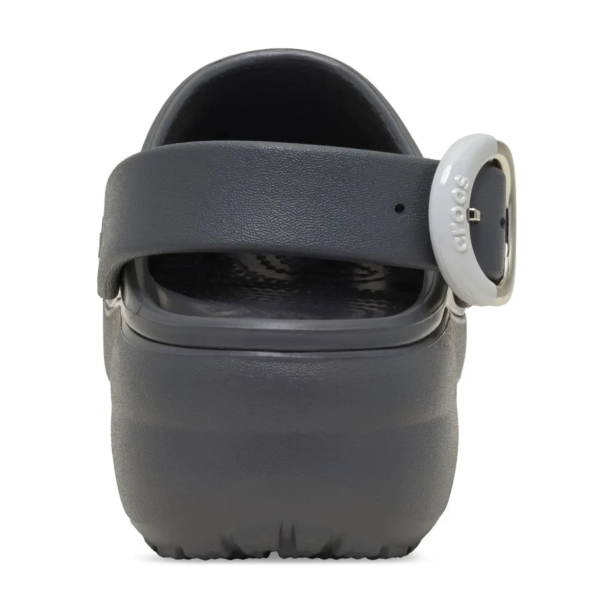 Crocs Classic Platform Buckle Clog 213230-0YK Carbon γυναικεία σαμπό πίσω όψη