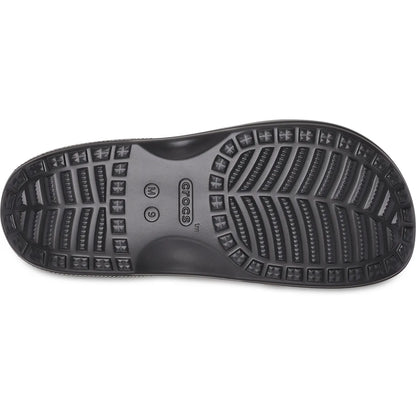 crocs saturday mens slide κάτω όψη σόλας, μαύρο χρώμα