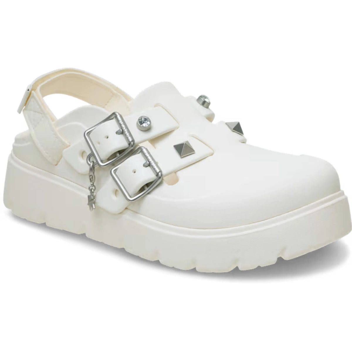 Crocs Loaferette Star Studded Clog Chalk γυναικεία σαμπό 3/4 έξω