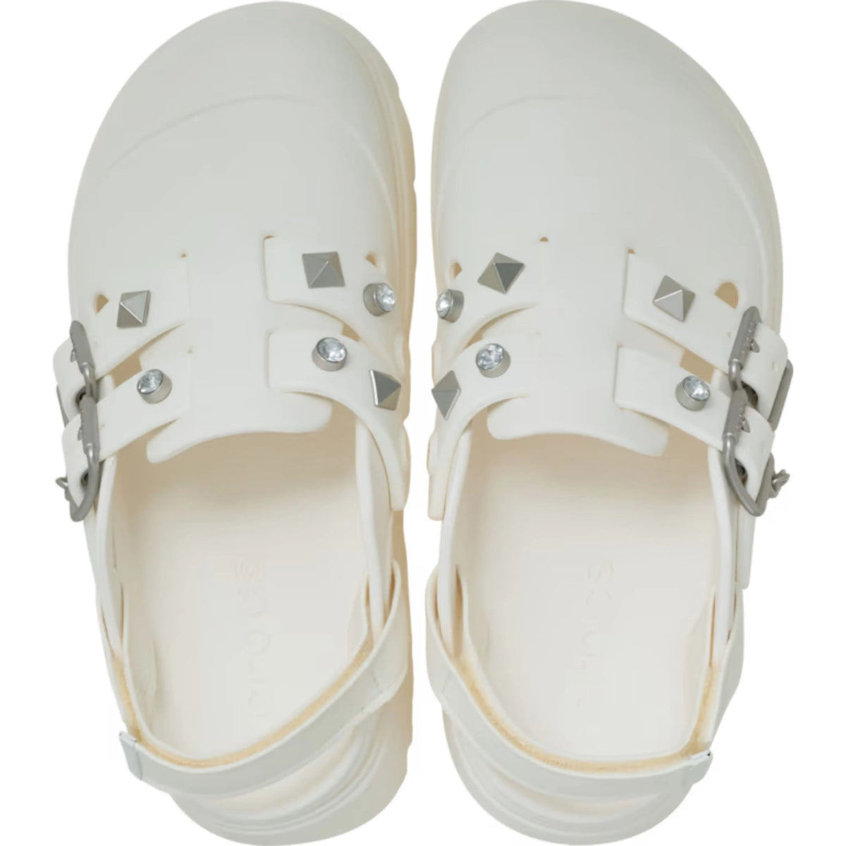Crocs Loaferette Star Studded Clog Chalk γυναικεία σαμπό πάνω όψη