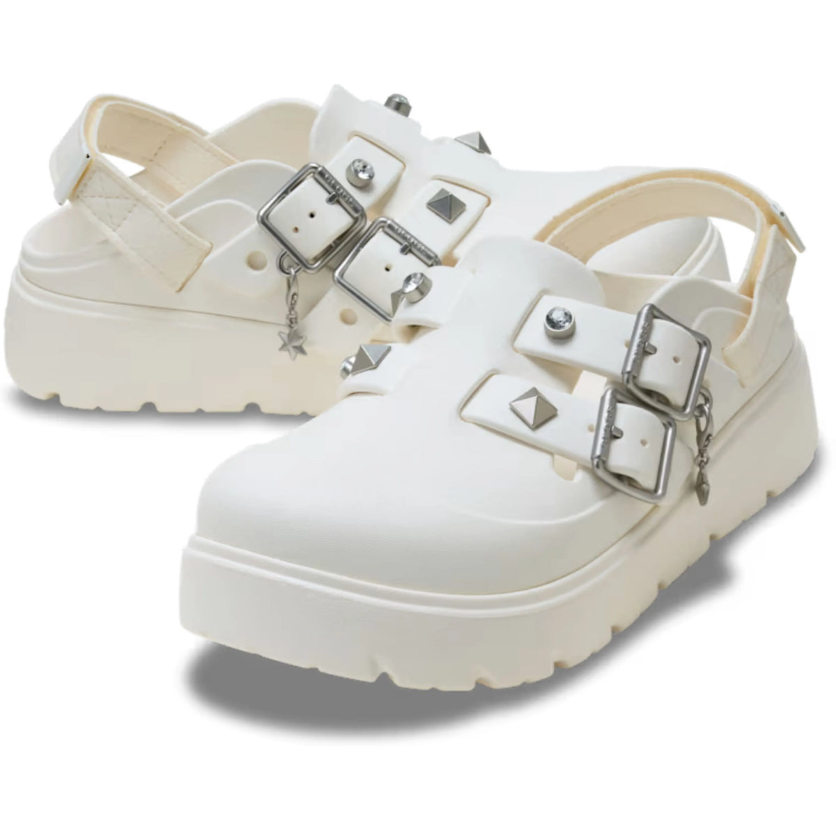 Crocs Loaferette Star Studded Clog Chalk Γυναικεία Σαμπό