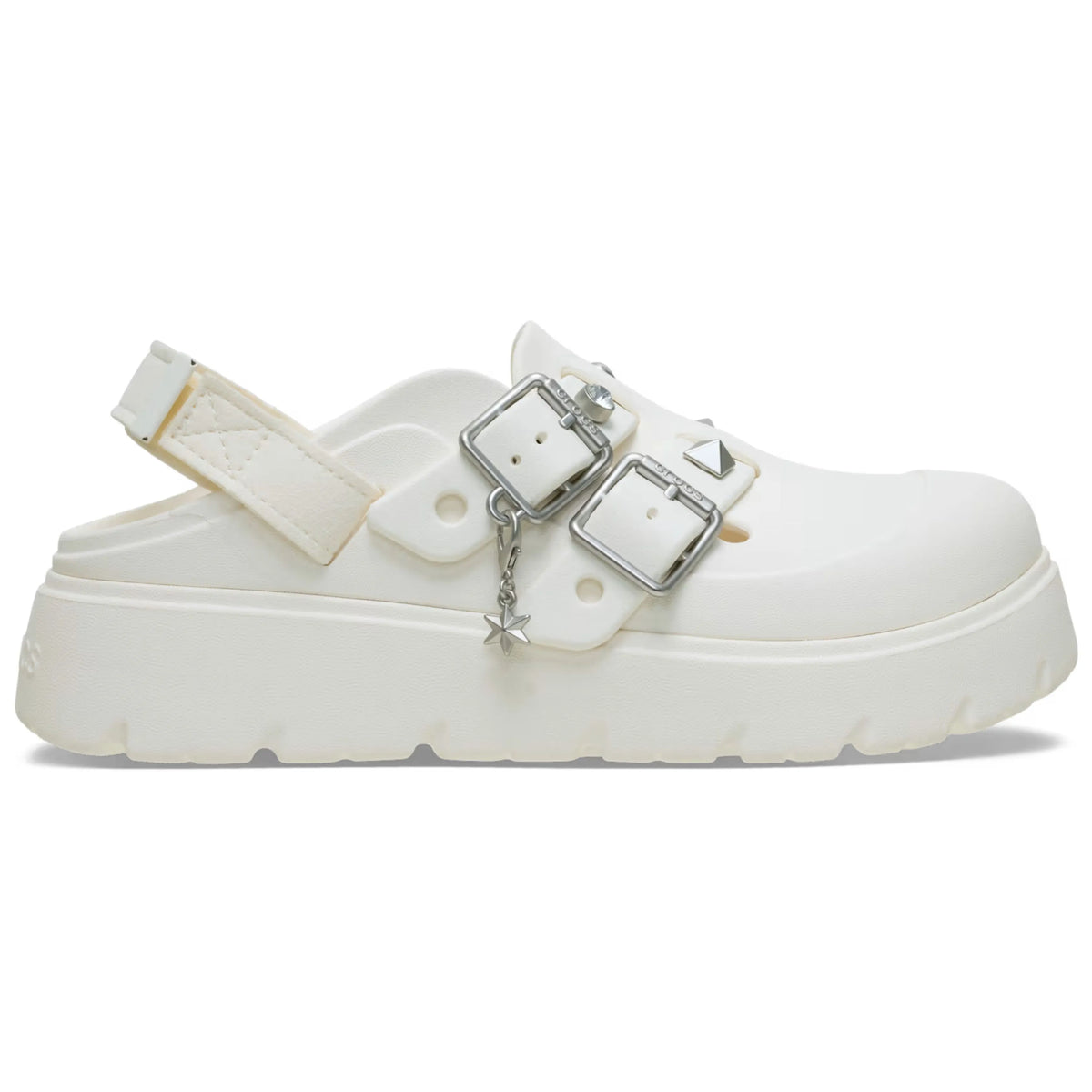Crocs Loaferette Star Studded Clog Chalk γυναικεία σαμπό πλάγια έξω