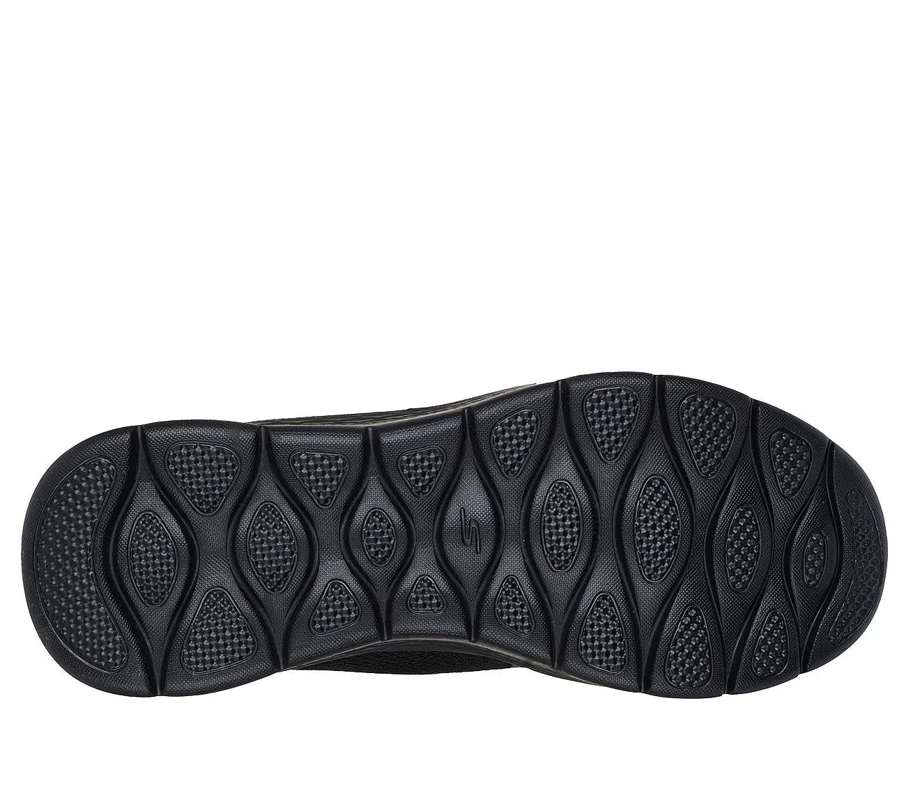 skechers go walk flex netro slip ins κάτω όψη σόλας, μαύρο χρώμα