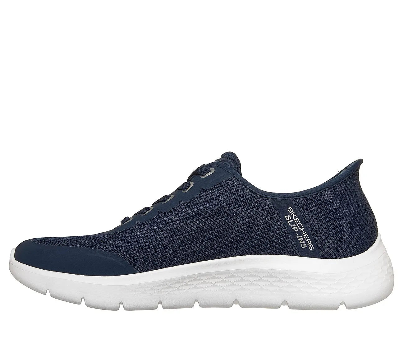 skechers go walk flex netro slip ins πλάγια όψη εσωτερική πλευρά, μπλέ χρώμα