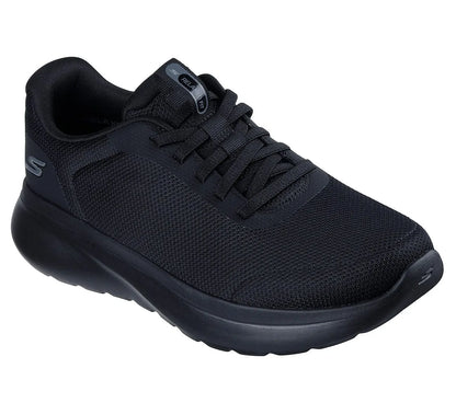 skechers go walk arch fit n joy cullman όψη 3/4 εξωτερική πλευρά, μαύρο χρώμα