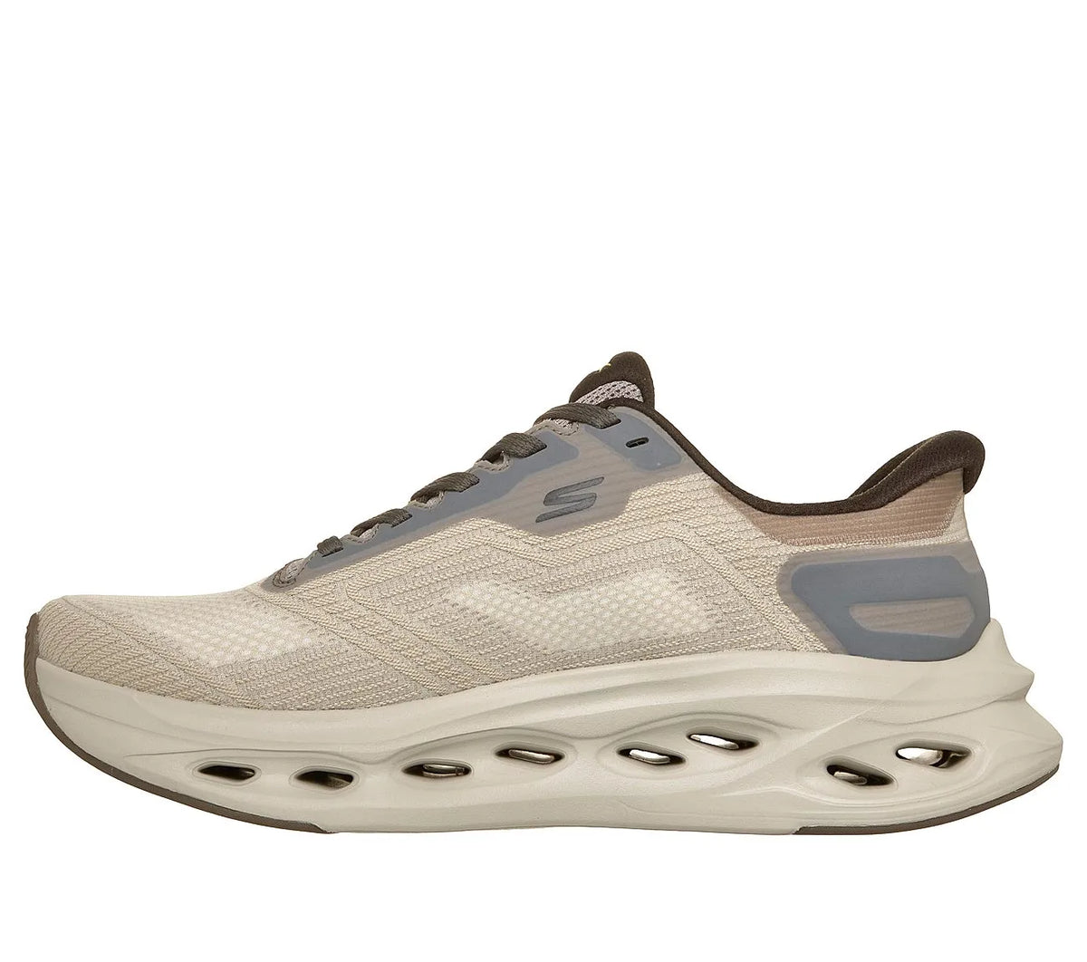 Skechers Max Cushioning Glide-Step Cavara 220415-TPE Taupe ανδρικά sneakers πλάγια μέσα