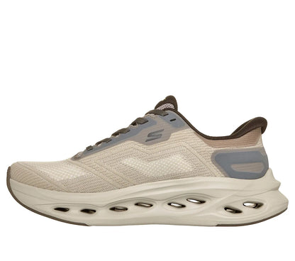 Skechers Max Cushioning Glide-Step Cavara 220415-TPE Taupe ανδρικά sneakers πλάγια μέσα