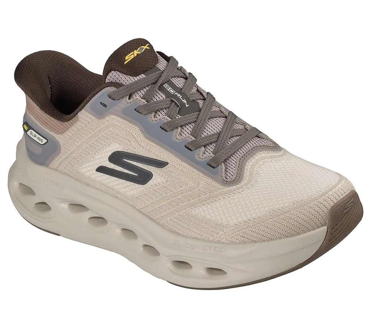 Skechers Max Cushioning Glide-Step Cavara 220415-TPE Taupe ανδρικά sneakers 3/4 έξω