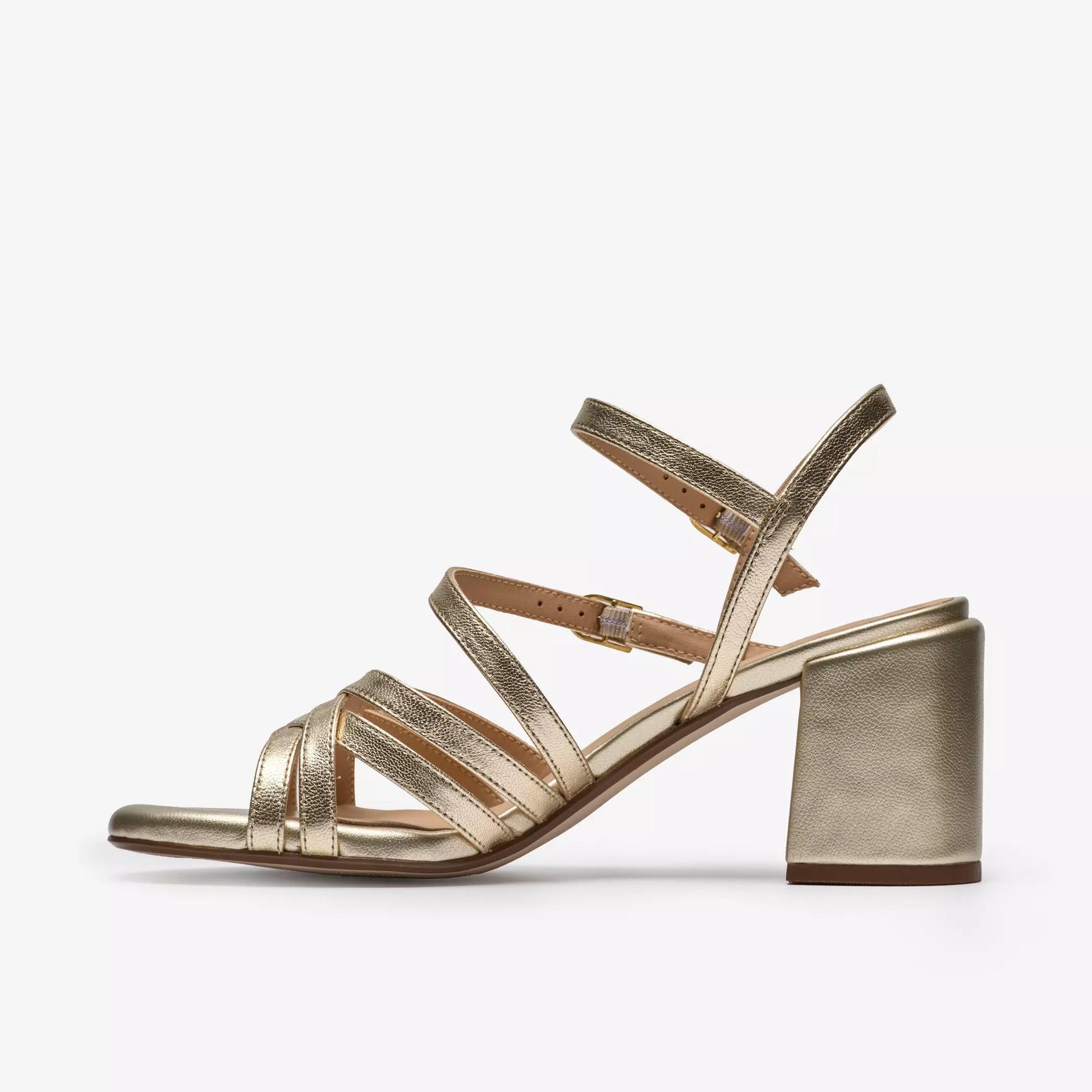 clarks ezoria strap πλάγια όψη εσωτερική πλευρά, χρυσό