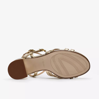 clarks ezoria strap κάτω όψη σόλας, χρυσό