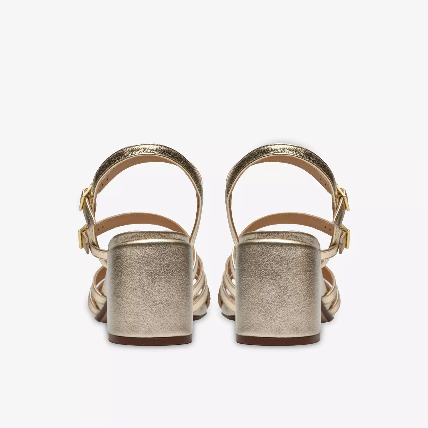 clarks ezoria strap πίσω όψη ζευγάρι, χρυσό