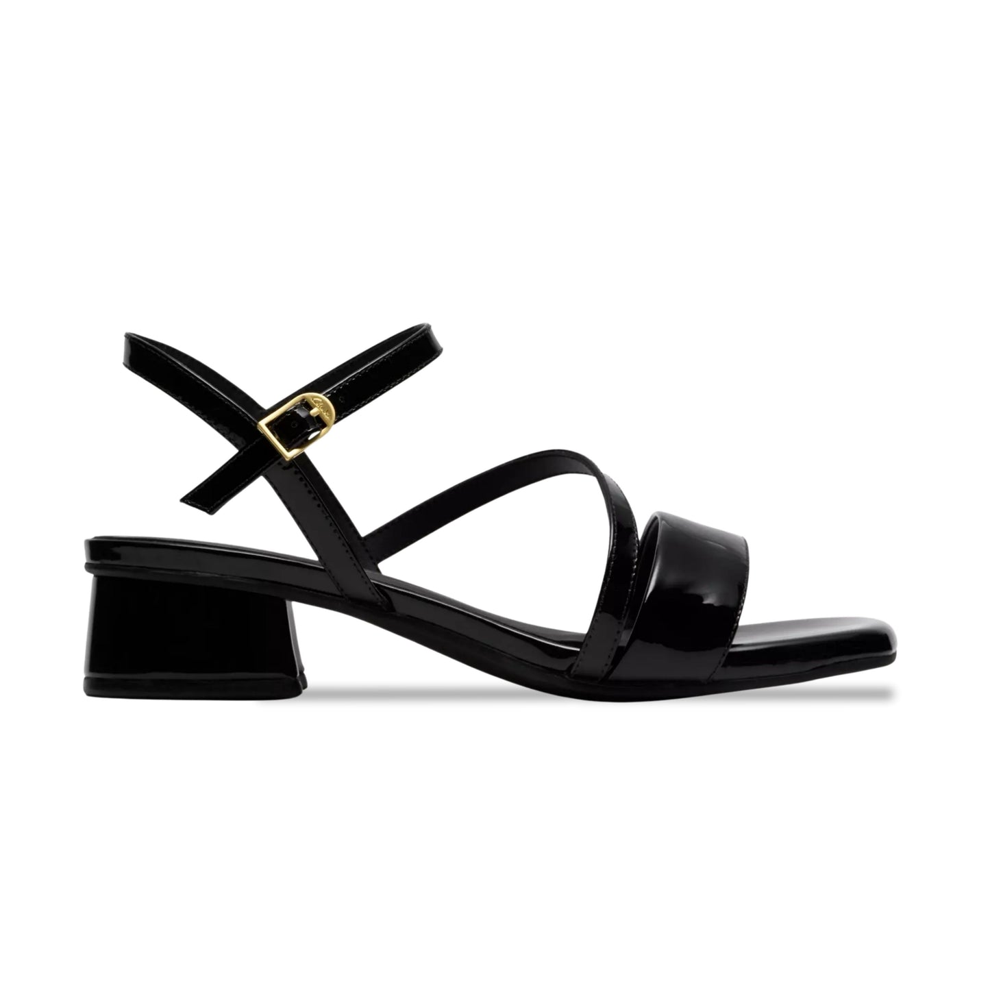 clarks serina35 strap πλάγια όψη εξωτερική πλευρά, μαύρο χρώμα