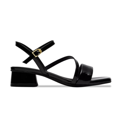 clarks serina35 strap πλάγια όψη εξωτερική πλευρά, μαύρο χρώμα
