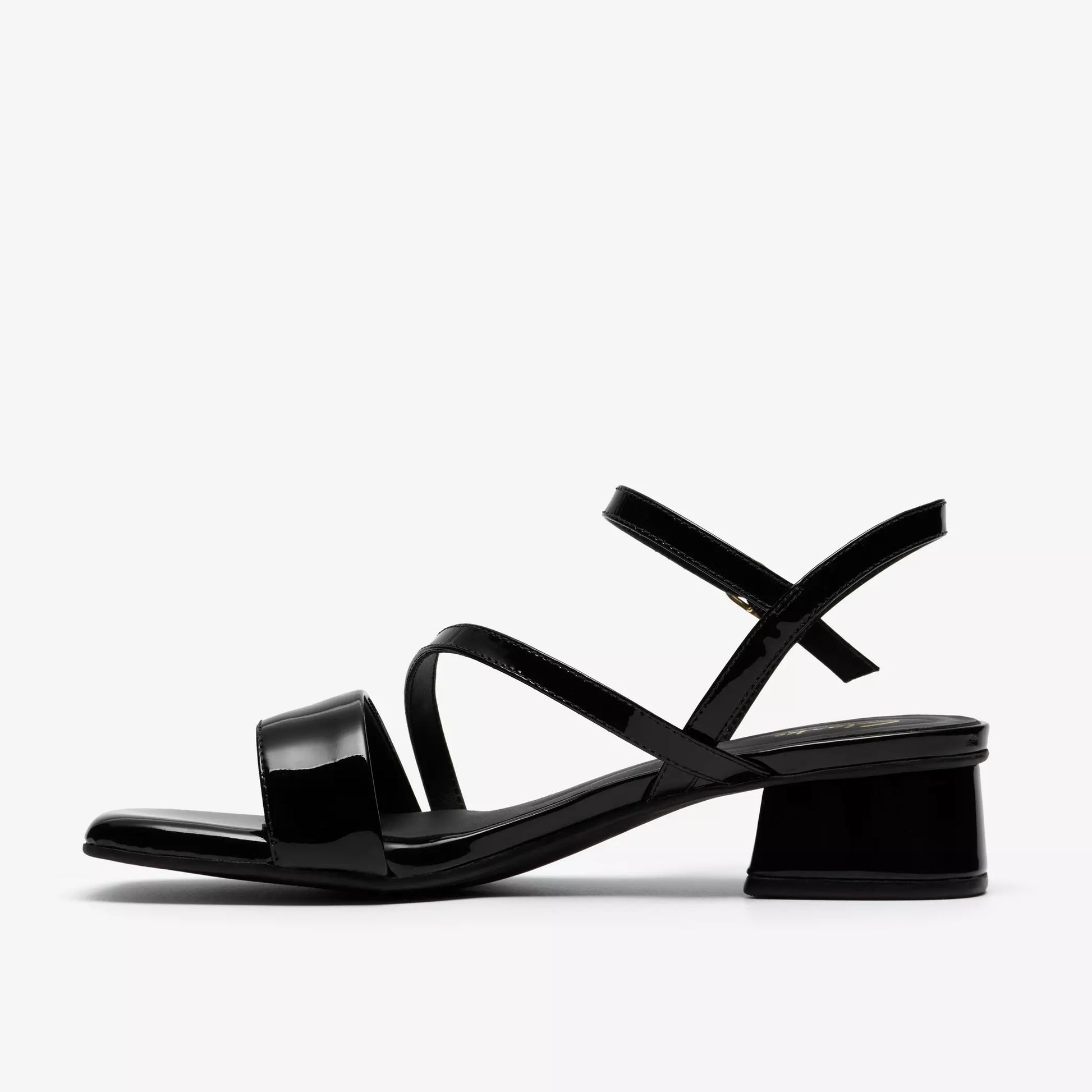 clarks serina35 strap πλάγια όψη εσωτερική πλευρά, μαύρο χρώμα