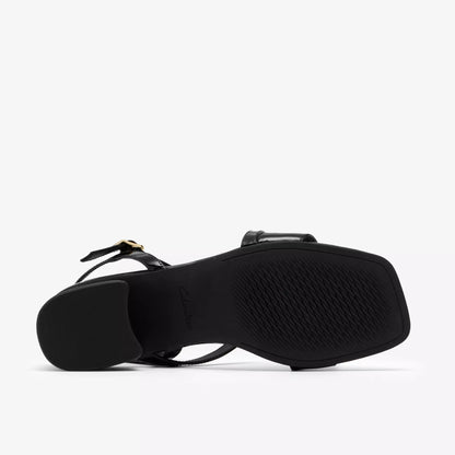 clarks serina35 strap κάτω όψη σόλας, μαύρο χρώμα