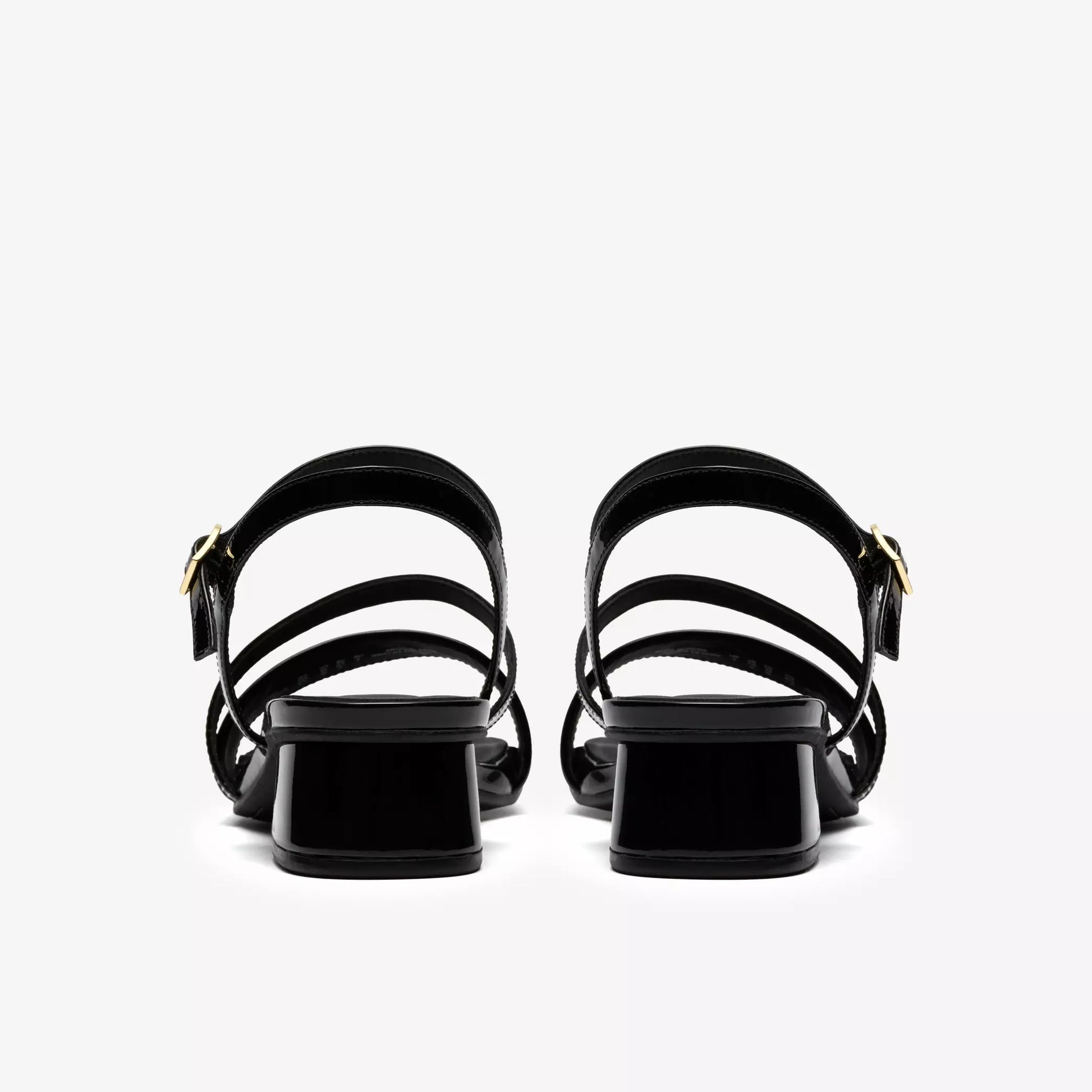 clarks serina35 strap πίσω όψη ζευγάρι, μαύρο χρώμα