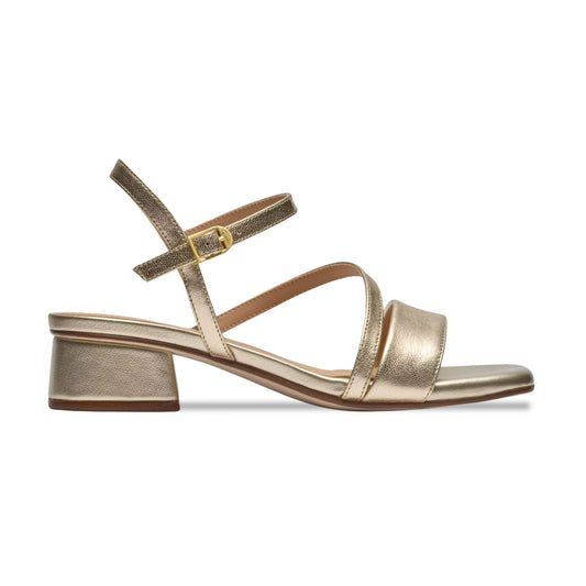 clarks serina35 strap πλάγια όψη εξωτερική πλευρά, χρυσό χρώμα